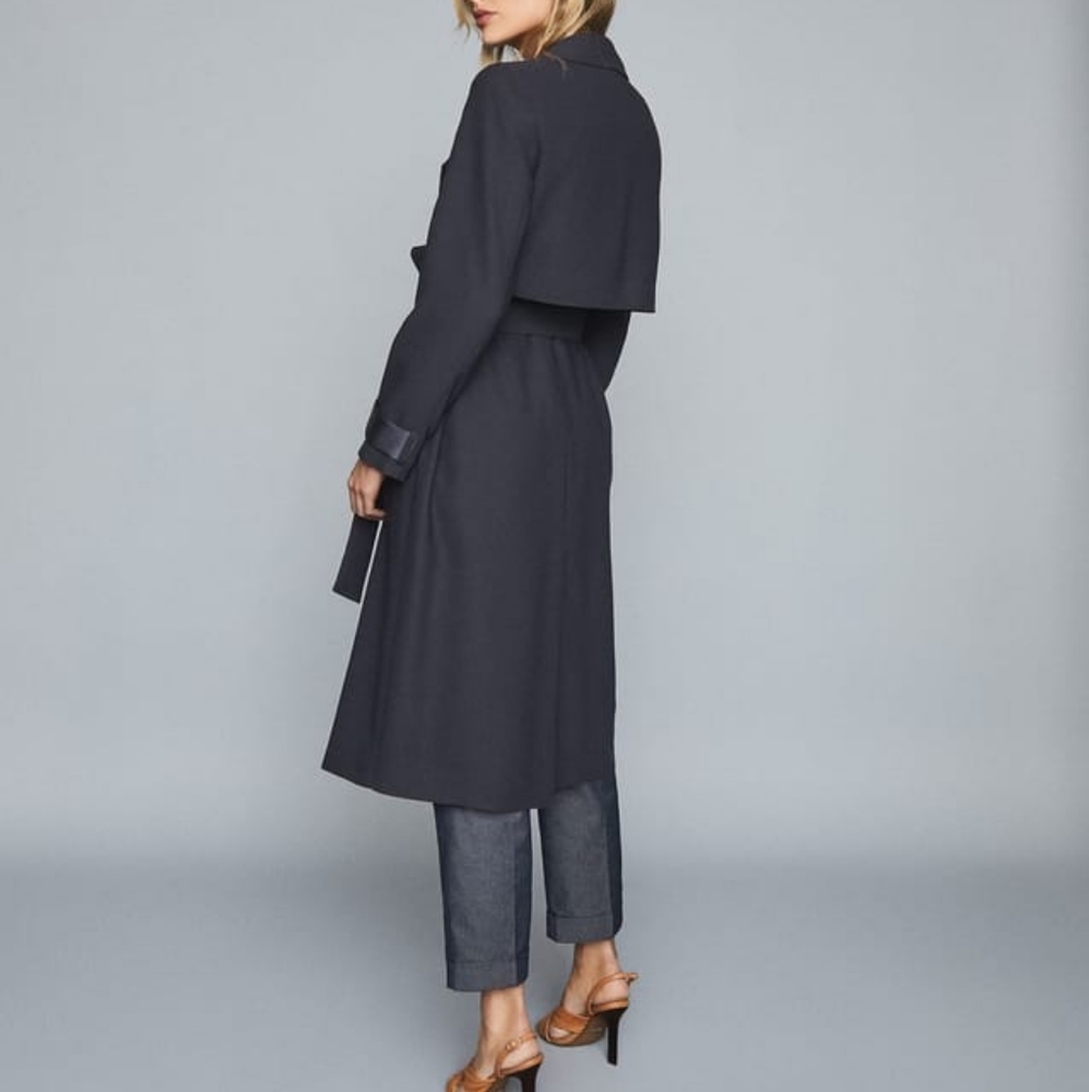NWT REISS | Penelope Longline Mac Trench Coat - Picture 3 of 9